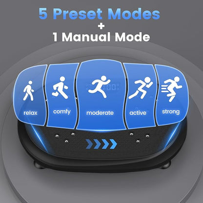 Vibration Plate Exercise Machine, Vibrating Fitness Platform for Lymphatic Drainage, Full Body Shaker Workout Equipment, Bluetooth Power Shaping Vibrate Plate, Board Sport for Home Exercise Gym