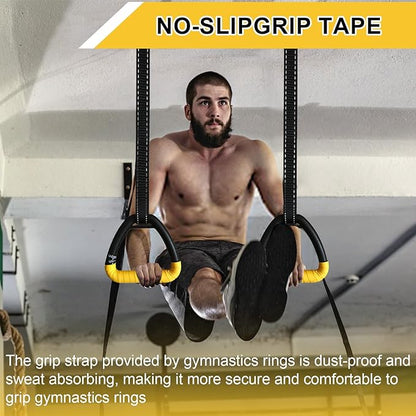 Adult Rings, Fitness Rings Equipment, Pull-up Rings, Adult Home Fitness Rings no-Punch bar Lanyard for Training Workouts
