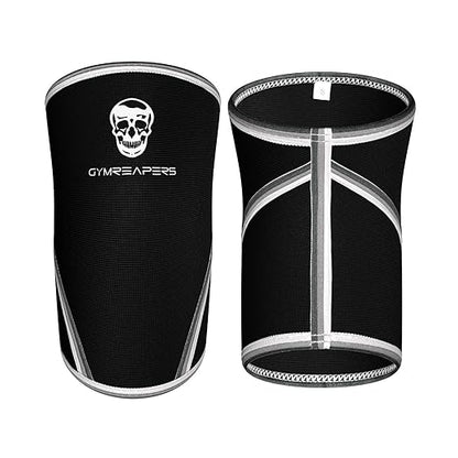 Knee Sleeves (1 Pair) Free Gym Bag - Knee Sleeve & Compression Brace for Squats, Fitness, Weightlifting, and Powerlifting - Gymreapers 7MM Sleeve Pair - For Men & Women - 1 Year Warranty (Small)