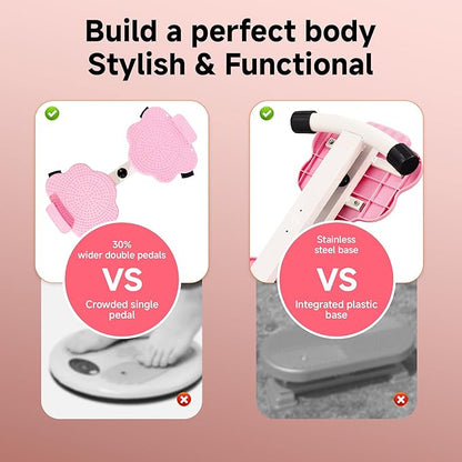 Waist Twisting Machine, Ab Twister Board, Waist Twister, Waist Twisting Fitness Tool, Waist Twister for Women Belly Fat - Ultra-Quiet 20dB Home Fitness Board with Foot Massage