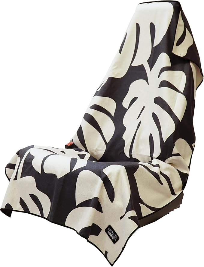 Sprints Athletic Running Towel, Full-Sized, Car Seat Cover - Performance Microfiber (Monstera of Race's Past)