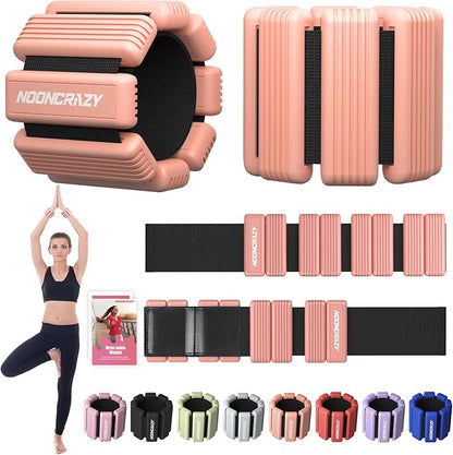 Pilates Wrist Ankle Weights for Women, Wearable Strong Arm & Leg Weights Set of 2(1 lb/2.2 lbs Each), Adjustable Ankle Weights for Walking, Yoga, Dance, Barre, Gym