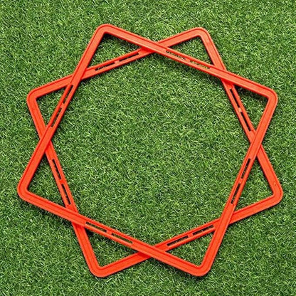 SUPVOX Multi-Function Portable Agility Rings for Football Training 6Pcs Square Speed Circles for Youth Soccer Agility and Footwork Exercises