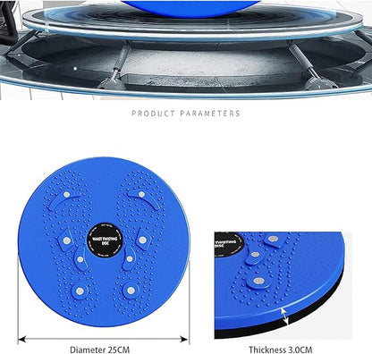 Body Sculpting Waist Twisting Disc with 8 Magnets - 9.8 Inch Ab Rotating Balance Board, Stable & Easy to Use for Beginners to Advanced Fitness Enthusiasts