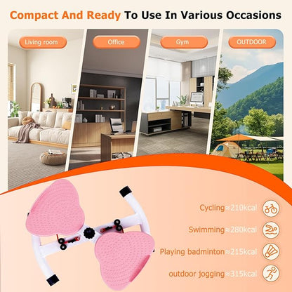 Waist Twister Machine Exercise, Ab Twister Board for Slim Waist and Core Ab Exercise, Noiseless Ab Machine with 300 lbs Weight Capacity, Home Gym Workout Equipment for Women Men