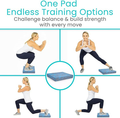 Vive Balance Pad - Foam Large Yoga Mat Trainer for Physical Therapy, Stability Workout, Knee and Ankle Exercise, Strength Training, Rehab - Chair Cushion for Adults, Kids, and Travel