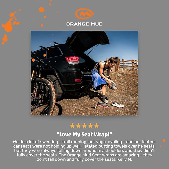 Orange Mud Transition & Seat Wrap V2.0 – Royal Blue Waterproof Car Seat Cover, Changing Kilt & Quick-Dry Towel – Secure Fit for Athletes, Runners, Cyclists, Triathletes