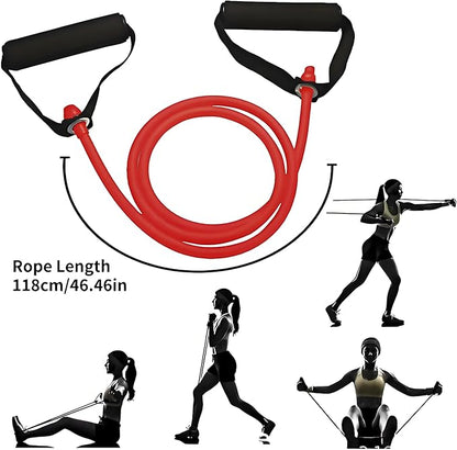 Premium Exercise Bands Resistance Bands Set with Handles & Door Anchor - Perfect Stretch Rope for Home Workouts, Ideal for Fitness Enthusiasts & Home Gym