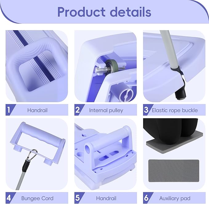 Pilates Board, Pilates Equipment Split Pilate Reformer & Ski Balance Board 5-in-1 Foldable Fitness Sliding Boards with Resistance Bands Multi-Purpose Home Pilate Kit for Full Body Workout