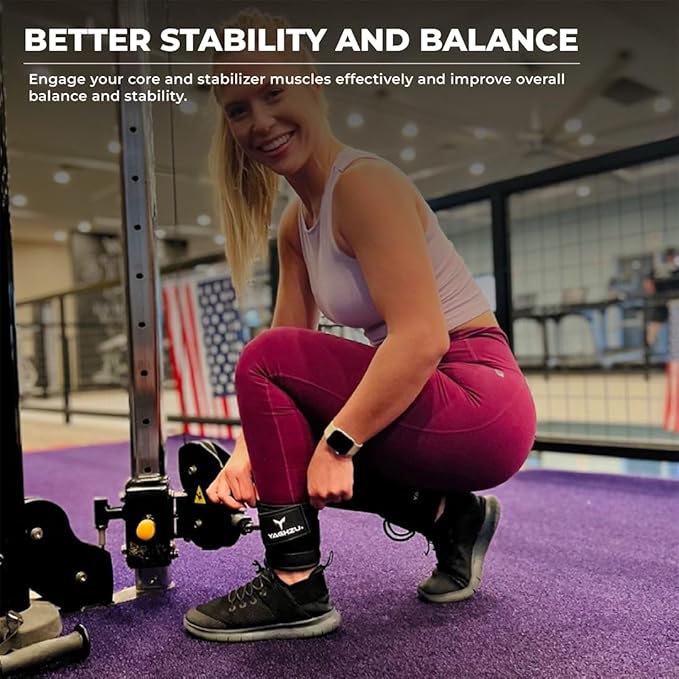 Ankle Straps for Cable Machines Women, Glute Kickback Cable Machine Attachments, Gym Ankle Cuffs, Wrist Cuffs for Workout, Leg Training Accessory, Fitness Gear for Home or Gym