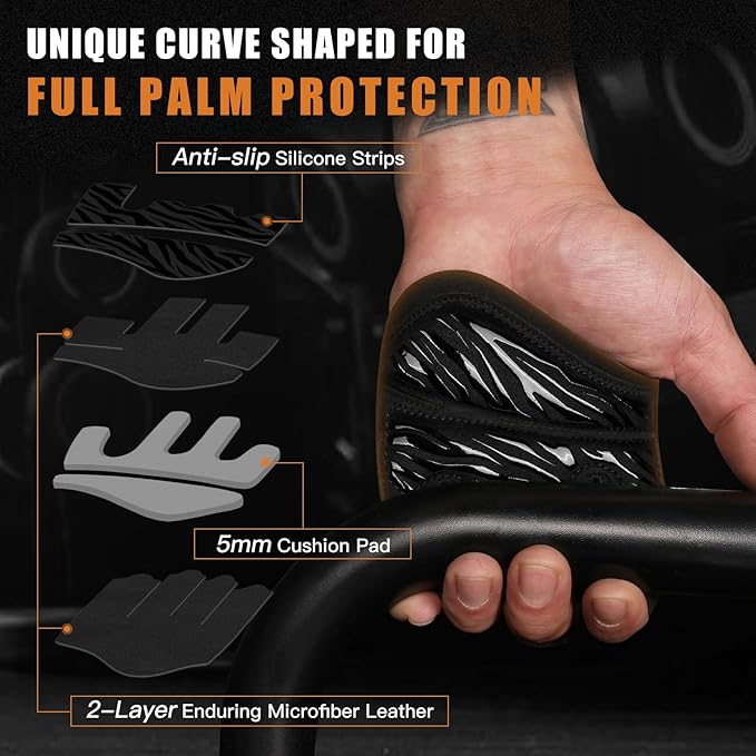 ATERCEL Gym Workout Gloves for Men Women, Weight Lifting Gloves with Full Palm Protection & Extra Grip, Breathable Exercise Gloves for Fitness Training Crossfit Sports Essentials