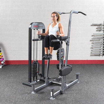Body-Solid (FCD-STK) Selectorized Knee Lift Tower Station with Weight Assist Commercial and Home Gym Exercise Workout Equipment, 210 lb. Stack