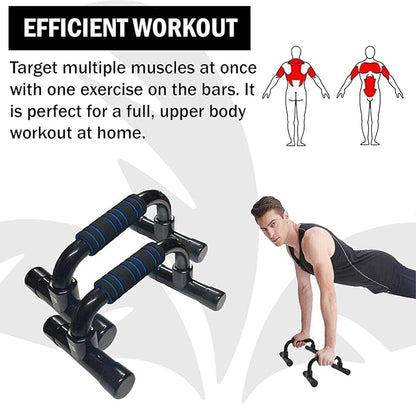 Push Up Bar. Home Workout Equipment Pushup Handle with Cushioned Foam Grip and Non-Slip Sturdy Structure for Men Women