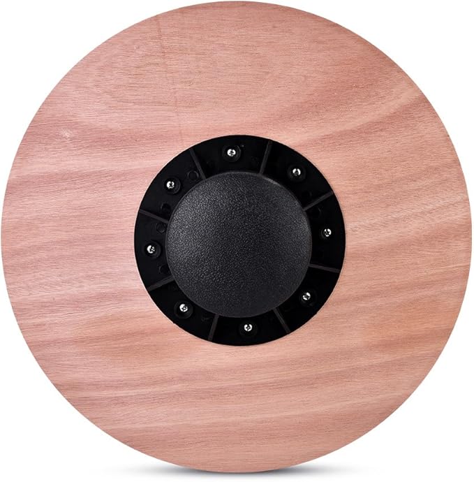 Anti Slip Wooden Wobble Balance Board Fitness Training Rehabilitation Exercise Equipment for Home Gym Office Use Sturdy Wood Plastic Base 39.5cm Diameter 150kg Max Load
