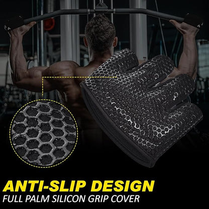 AYRO Minimal Workout Gloves, Short Partial Gym Weight Lifting Gloves Grip Pads for Men & Women with Full Palm Protection & Extra Grip, Best for Weightlifting, Training, Gym & Hand Support