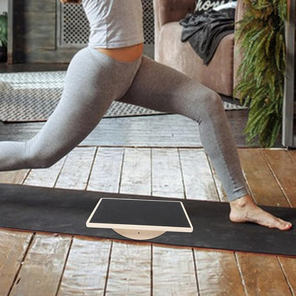 VOSAREA Solid Board Non-slip Adult Fitness Training Wobble Board Lightweight Coordination Exercise Prop for Home Gym Workouts