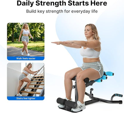 MERACH Deep Squat Machine for Women, Adjustable Glutes Trainer Machine, Core & Leg Exercise, Push Up Board Workout Equipment at Home Gym