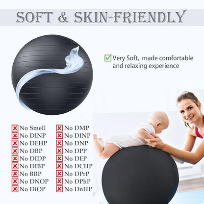 Soft Pilates Ball 9 Inch, Ideal Small Exercise Ball Between Knee Squeeze for Physical Therapy Yoga Core Medicine Abs Pt Bouncy, Mini Rubber Fitball Barre Workout Equipment for Women Men Kid Toddler