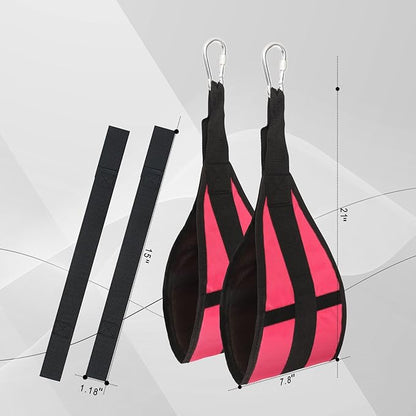 Hanging Ab Straps for Pull Up Bar: Gym Ab Sling Straps for Arm Pull up Workout Support for Training Knee and Leg Raises