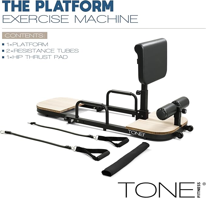 Tone Fitness Foldable Hip Thrust & Glute Exercise Machine | Adjustable Sissy Squat, Core & Leg Trainer | Multiple Colors