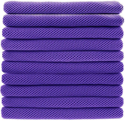 Peicees 10 Pack Microfiber Cooling Towels for Neck Sports Gym Workout Cooling Towel, Fast Drying Super Absorbent Compact Lightweight for Climbing Camping Travel Beach Swimming Backpacking