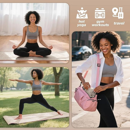 Hot Yoga Towel,Microfiber Yoga Mat Towels Non Slip for Hot Yoga Absorbent Microfiber Sweat Anti-Slip Cover,Bikram,Pilates,Exercise,Fitness 28 inch X 72 inch Beige 2 Pack