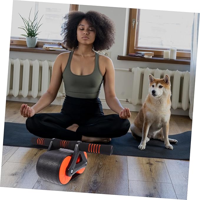 Balacoo Automatic Rebound Ab Roller Wheel Fitness Equipment for Beginners Sturdy ABS Material Core Strength Training Tool for Home Workouts for Abdomen Exercise