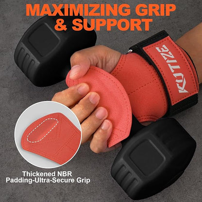 Lifting Straps, Weight Lifting Wrist Wraps for Weightlifting, Heavy Powerlifting, Deadlifts, Rows, Pull Ups, Adjustable Neoprene Padded Gym Workout Strength Training Wrist Hooks for Men/Women