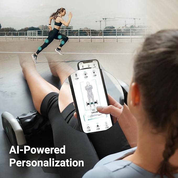 AI-Powered Muscle Recovery Roller – Automatic Deep Tissue Massage, Smart Foam Roller for Pain Relief, Replaceable Pads, Gesture Control, 4-Hour Battery