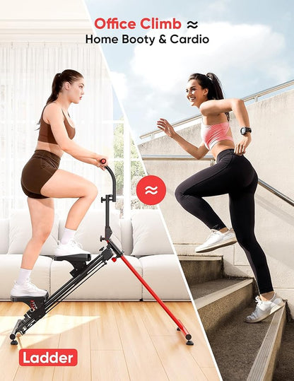 YOLEO Adjustable Resistance Stair Steppers for Exercise at Home, Folding Cardio Stairmaster with 3 Workout Modes & Oversized Pedal,90% Pre-Assembled Stair Climber with Handlebar for Full Body Workout