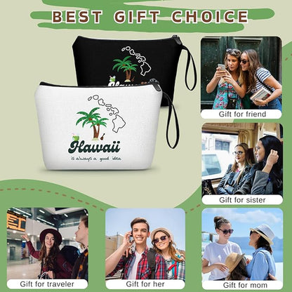 Hawaii Gifts Makeup Bag Travel Birthday gifts for Women, Traveler, Coworker, Daughter, Mom, Sister,Friend
