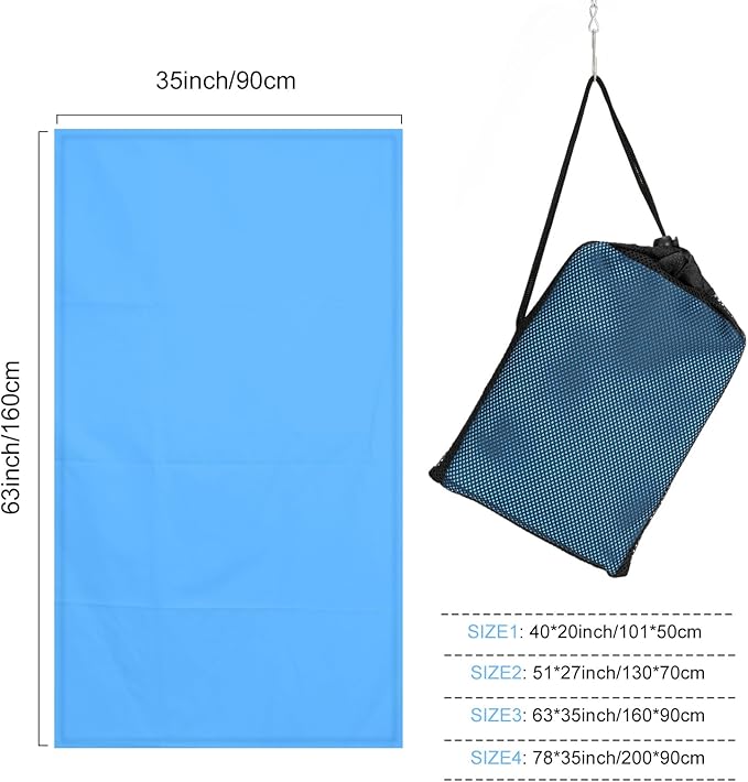Microfiber Towel Large for Beach, Travel, Swimming, Bath, Pool–Quick Dry, Ultra Compact, Sand Free, Lightweight & Super Absorbent(Marine Blue,63x35 in)