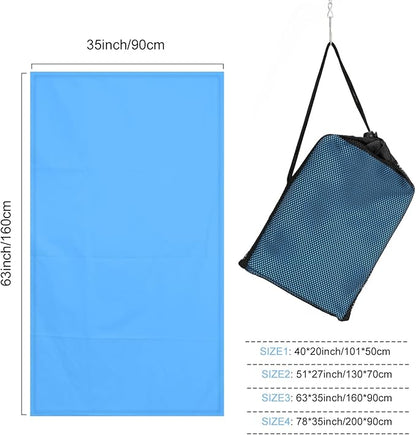 Microfiber Towel Large for Beach, Travel, Swimming, Bath, Pool–Quick Dry, Ultra Compact, Sand Free, Lightweight & Super Absorbent(Marine Blue,63x35 in)