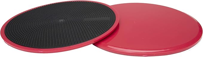 Mind Reader Fitness, Body Floor Sliders Exercise Equipment, Core Gliders, Gliding Discs, Set of 2, Red, 2 Piece