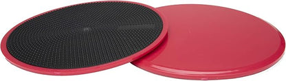 Mind Reader Fitness, Body Floor Sliders Exercise Equipment, Core Gliders, Gliding Discs, Set of 2, Red, 2 Piece