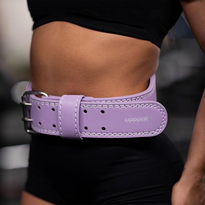 UPPPER Weight Lifting Belt - Double Prong 4” to 2.5” Tapered Premium Lifting Belt for Men and Women - Ultimate Back Support For Weightlifting and Powerlifting | Premium Fitness Gear