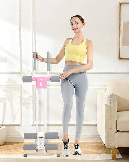 GuuG Ab Machine Ab Trainer Machine : Adjustable Ab Machine for Stomach Workout at Home Gym Ab Workout Foldable Core Strength Training Equipment Home Gym System