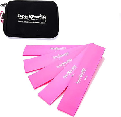 USA 14" x 3" Extra Long Latex Free Mini Loop Bands in 3, 5, 10 Pack Sets. 10 Strengths for Resistance Training, Stretching, Yoga, Toning. Plus an Exclusive iPhone App and E-Book.