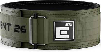 Element 26 Hybrid Leather Weight Lifting Belt for Men & Women - Self locking Adjustable Leather Belt for Powerlifting, Olympic lifting & Functional Fitness - Weight Belt, Squat Belt, Back Support