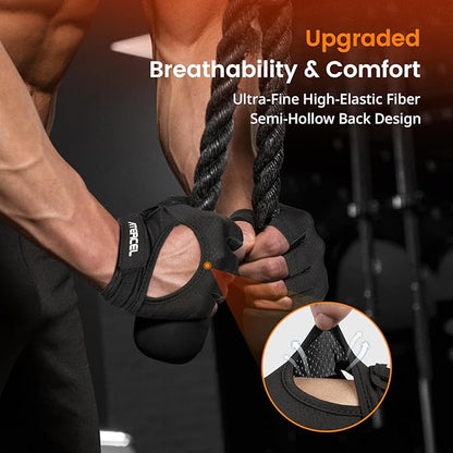 ATERCEL Weight Lifting Gloves Full Palm Protection, Workout Gloves for Gym, Cycling, Exercise, Climbing, Breathable, Super Lightweight for Mens and Women