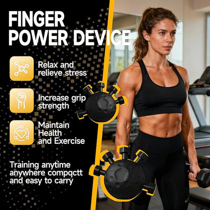 NEDVI Finger Grip Strengthener, 2026 New Hand Forearm Trainer, Arm Toning Shaper and Wrist Strengthener Ball,Portable Adjustable Hand Grip Strengthener for Gym, Piano and Guitar Training