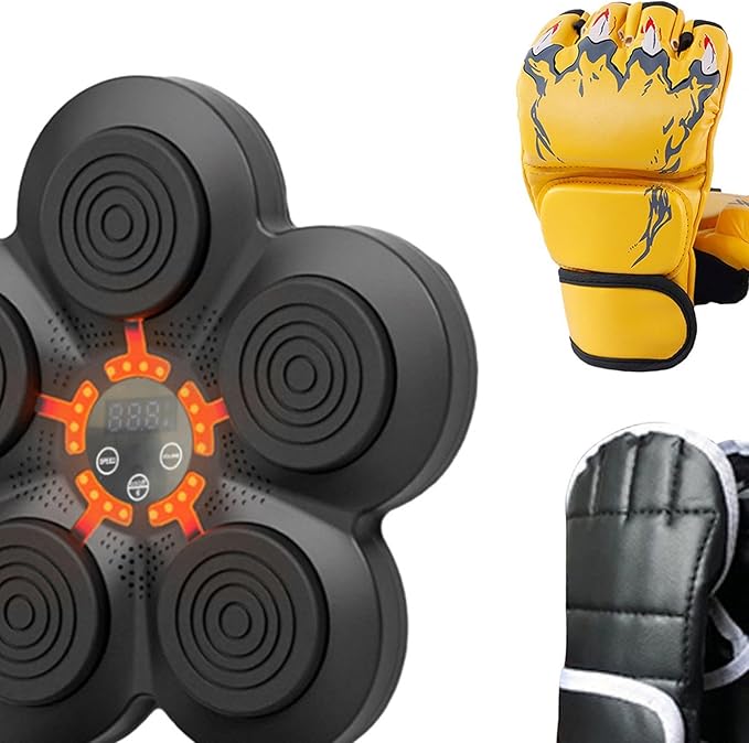 1 Boxing Electronic Music Punching Mounted Reaction Target Comfortable Material Suitable for Home Fitness Adults Children Indoor Exer