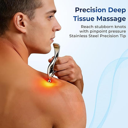 Trigger Point Massage Tool & Gua Sha for Face & Body – All-in-1 Deep Tissue Massage & Muscle Scraper Tool, Thumb Saver Acupressure Tool – Facial Sculpting, TMJ, Chronic Pain & Muscle Tension Relief
