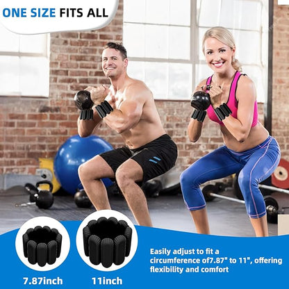 Ankle Weights for Women and Men, Adjustable Wrist Weighted Training Bracelet for Home Gym Workout, Strength Training Walkin Running, Foot weights for exercise,2pc on Set