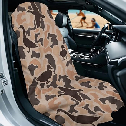 Bulopur Duck Hunting Camo Car Seat Towel Cover Absorbent Soft Beach Towel Car Seat Covers Front Seats Running Post Workout Sweatproof Yoga Towels Blanket