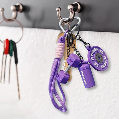 CZFSWT Gym Keychain Set, Fitness Keychain, Gym Accessories for Women Suitable for Fitness Enthusiasts and Organizing Keys