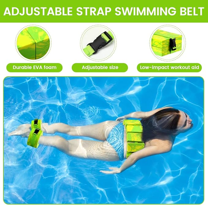6 Pcs Aquatic Exercise Set Water Aerobics Set Large Mesh Beach Bag Pool Fitness Equipment Foam Water Dumbbell Ankle Swimming Weight Aquatic Swim Belt for Exercise Weight Loss
