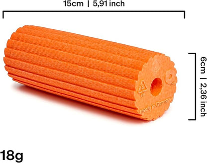 BLACKROLL - Mini Flow Foam Roller, Portable Massage Tool for Feet, Hands, and Arms, Ideal for Travel and Plantar Fasciitis Relief, Great for Exercise, Massage, and Muscle Recovery, 6" x 2"