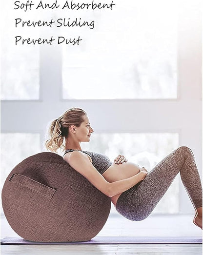 Yoga Ball Chair Cover - Pregnancy Birthing Ball Cover 55/65/75cm Stability Ball Chair for Ergonomic Seating Home, Office, Pilates, Yoga, Fitness