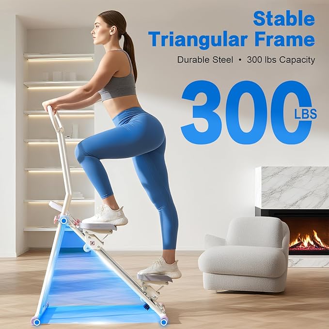 HXD-ERGO Stair Stepper for Home, New Version 6 Adjustable Resistance Vertical Climber Cardio Exercise Machine, Folding Stair Climber for Full Body Workout with Adjustable Handlebar